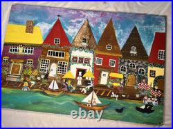 Artist Allison Merriweatherlarge 24 width X38 length(Colorful Village)