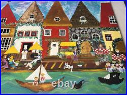 Artist Allison Merriweatherlarge 24 width X38 length(Colorful Village)