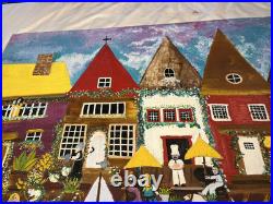 Artist Allison Merriweatherlarge 24 width X38 length(Colorful Village)
