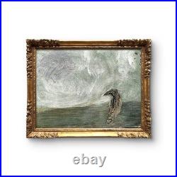 Attempted Murder Of Crows Contemporary Expressionist Abstract Oil 12x16 Board