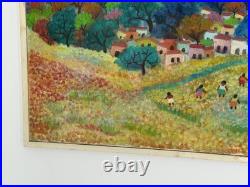 Aurelio Pescina Mexican Countryside Painting, Women Working in Colorful Landscape Aurelio Pescina Mexican Countryside Painting, Women Working in Colorful Landscape