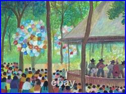 Aurelio Pescina Mexican Town Celebration Painting, Night Fireworks at Castillo Aurelio Pescina Mexican Town Celebration Painting, Night Fireworks at Castillo