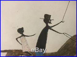 Bill Traylor Antique Vintage Primitive Folk Art Black Americana Painting