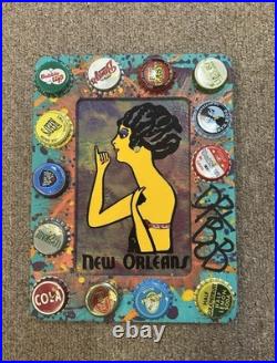 BURLESQUE QUEEN Classic New Orleans, Louisiana Outsider Folk Art by DR. BOB