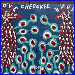 B. F. Perkins Cherokee Love Birds Folk Art Painting Outsider Benjamin