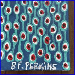 B. F. Perkins Cherokee Love Birds Folk Art Painting Outsider Benjamin