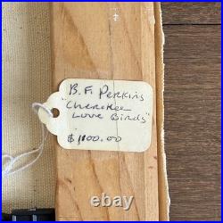 B. F. Perkins Cherokee Love Birds Folk Art Painting Outsider Benjamin