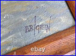 B. R. Green Jacksboro Tennessee Railroad Train Rr Folk Art Painting Jellico Tn
