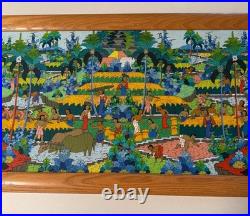 Balinese Painting by I Ketut Teker Ubud Bali Rice Harvest Scene Balinese Painting by I Ketut Teker Ubud Bali Rice Harvest Scene