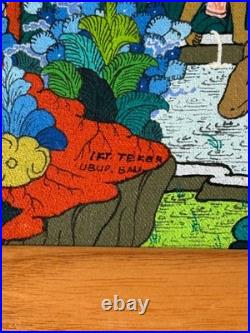 Balinese Painting by I Ketut Teker Ubud Bali Rice Harvest Scene