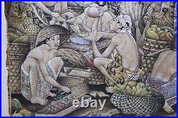 Balinese UBUD Original Folk Painting Signed JMD Ariante UBUD