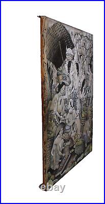 Balinese UBUD Original Folk Painting Signed JMD Ariante UBUD