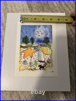 Barbara Strawser Folk Art- Angel Painting Signed 2003 Barbara Strawser Folk Art- Angel Painting Signed 2003