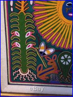 Beautiful HUICHOL Yarn Painting/Mexican Art/Folk Art