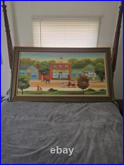 Beautiful Original Folk Art Painting by SIMON ZOTO. Excellent Condition