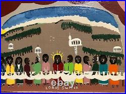 Binford Benny Carter Lord's Supper Folk Art Painting, African American