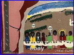 Binford Benny Carter Lord's Supper Folk Art Painting, African American