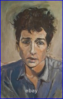 Bob Dylan Original Painting On Canvas Folk Rock Music