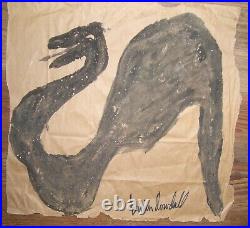 Brian Dowdall folk art painting Snake Outsider Artist Rosenak Collection