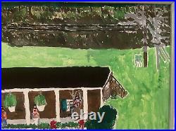 Brooks Yeomans Folk Art Painting (The Weaving House)