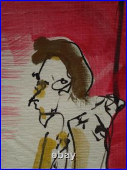 Buy Man Original Ink Painting Outsider Hanging Unique Urban City Folk Local Odd