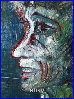 Buy Orig Art Realism Signed Abstract? Modern Oil? Painting? Happy Man? Impressionist