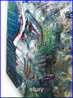 Buy Orig Art Realism Signed Abstract? Modern Oil? Painting? Happy Man? Impressionist
