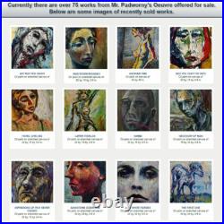 Buy Orig Art Realism Signed Abstract? Modern Oil? Painting? Happy Man? Impressionist