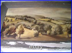 C1930 Antique Ernest Krape Landscape Folk Art Painting Gettysburg PA Artist