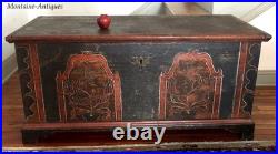CF, Berks County Paint Decorated Dower Chest ca. 1780
