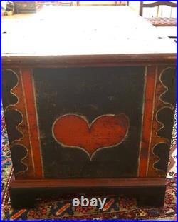 CF, Berks County Paint Decorated Dower Chest ca. 1780