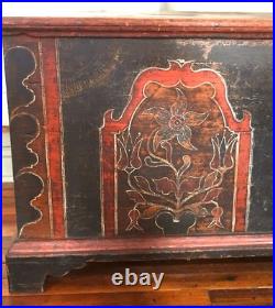 CF, Berks County Paint Decorated Dower Chest ca. 1780