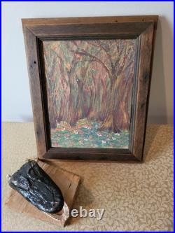 CYPRESS FOREST Louisiana Rural Folk Art Vintage Original Painting Family South CYPRESS FOREST Louisiana Rural Folk Art Vintage Original Painting Family South