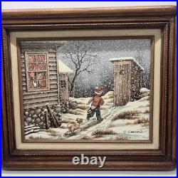 C. Carson Certified Oil Serigraph Lot Of 4 Paintings Framed