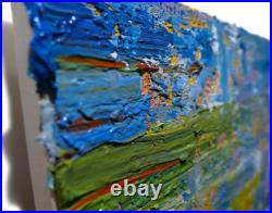 CaT kiTTeN MoDERN ORIGINAL OIL? PAINTING? VINTAGE ART? SIGNED ANIMAL PET FELINE NR