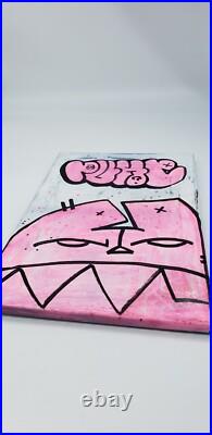 Cat Graffiti Character Outsider Art painting on Canvas by NY Street Art artist