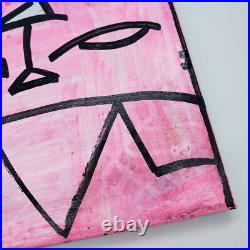 Cat Graffiti Character Outsider Art painting on Canvas by NY Street Art artist