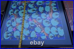 Chinese Folk Art Painting Harvesting Boat Lake Pond Farming