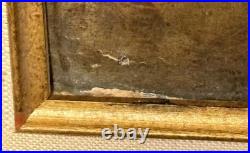 Chinese Folk Art Street Scene Oil Painting Brothers Children Boys Eating Noodles