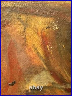 Chinese Folk Art Street Scene Oil Painting Brothers Children Boys Eating Noodles Chinese Folk Art Street Scene Oil Painting Brothers Children Boys Eating Noodles