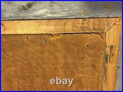 Chinese Folk Art Street Scene Oil Painting Brothers Children Boys Eating Noodles