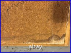 Chinese Folk Art Street Scene Oil Painting Brothers Children Boys Eating Noodles