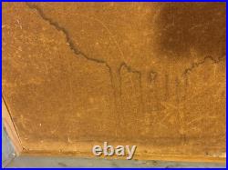 Chinese Folk Art Street Scene Oil Painting Brothers Children Boys Eating Noodles