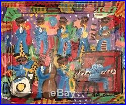 Chris Clark Original Jazz Band Contemporary Folk Outsider Art Painting