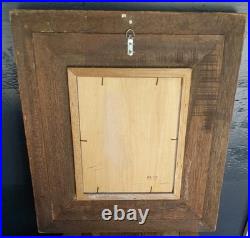 Contemporary Folk Art Painting in Wood & GILT 19 X 17 Frame by Louis