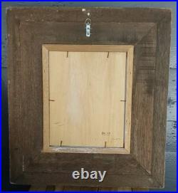 Contemporary Folk Art Painting in Wood & GILT 19 X 17 Frame by Louis