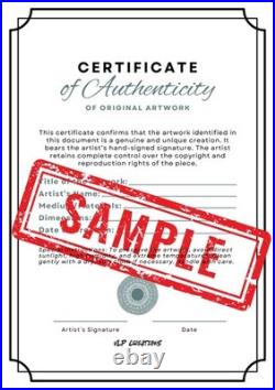 Cool Cow Sunglasses 12x12 Original OOAK Acrylic Canvas Signed withCOA