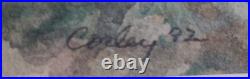 Corley/Original Watercolor Painting/Signed/Seascape/Ocean/American Folk Art/1992