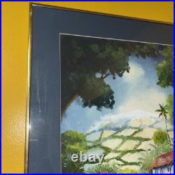 Costa Rican Pura Vida Folk Art Original Watercolor Painting by Barth, Framed
