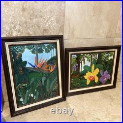 Costa Rican local Oil Painting Folk Art Signed